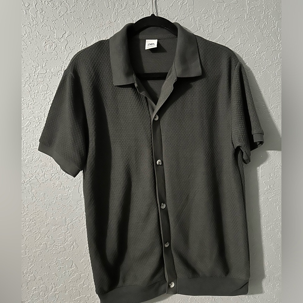 Zara knit button down